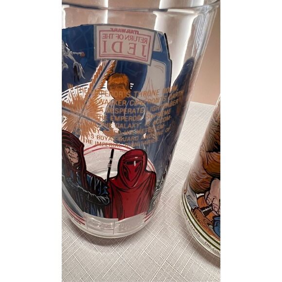 STAR WAR RETUN OF THE JEDI VINTAGE GLASSES BURGER KING SET OF 4 - Picture 9 of 11